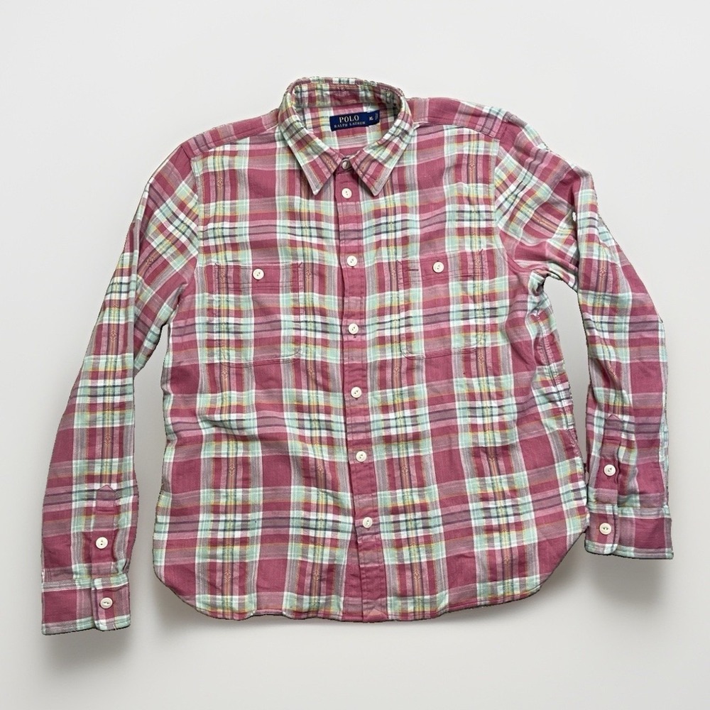 POLO RALPH LAUREN Women's Western Style Plaid Shirt XL